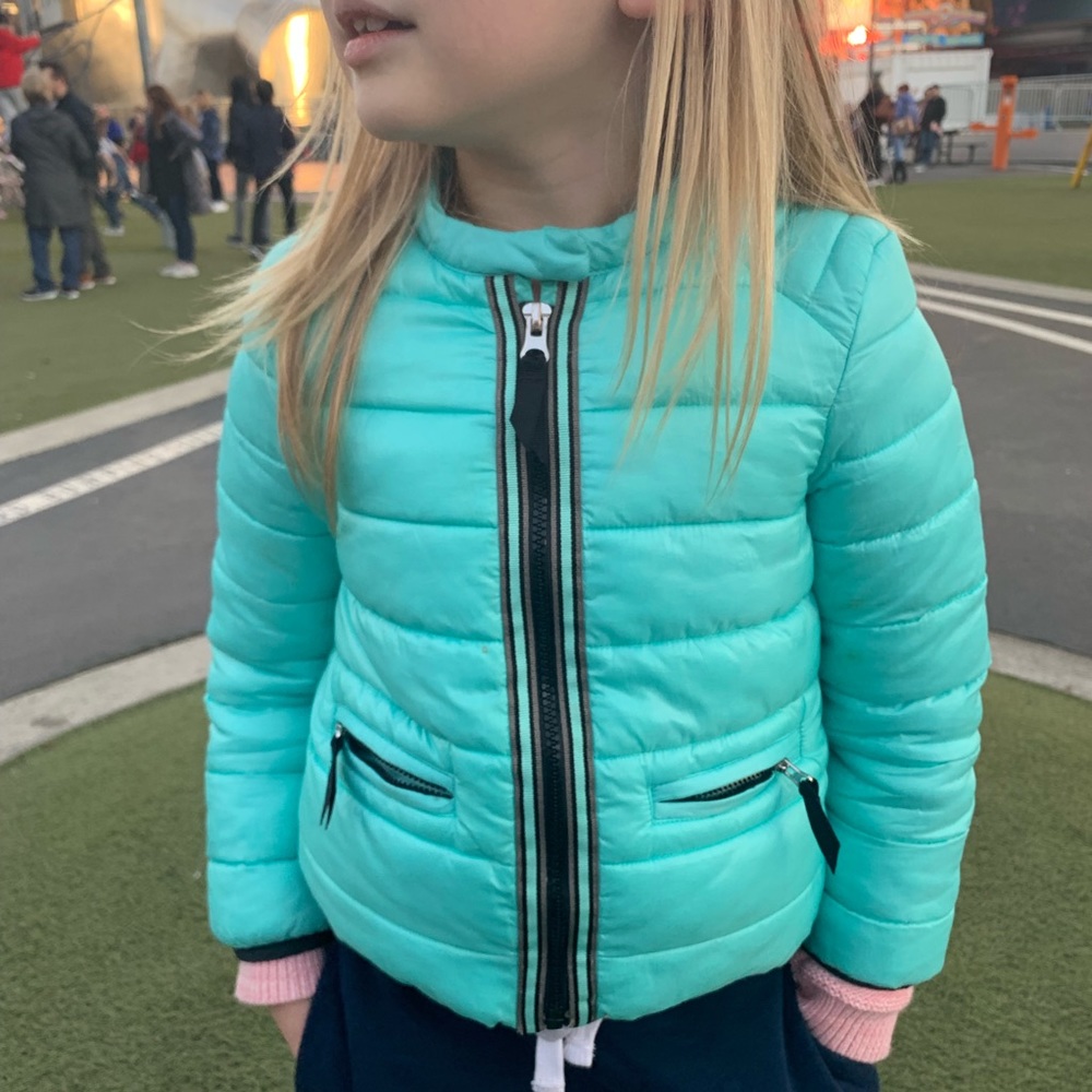 Zara girls 4/5 bluish/turquoise jacket - Picture 1 of 8